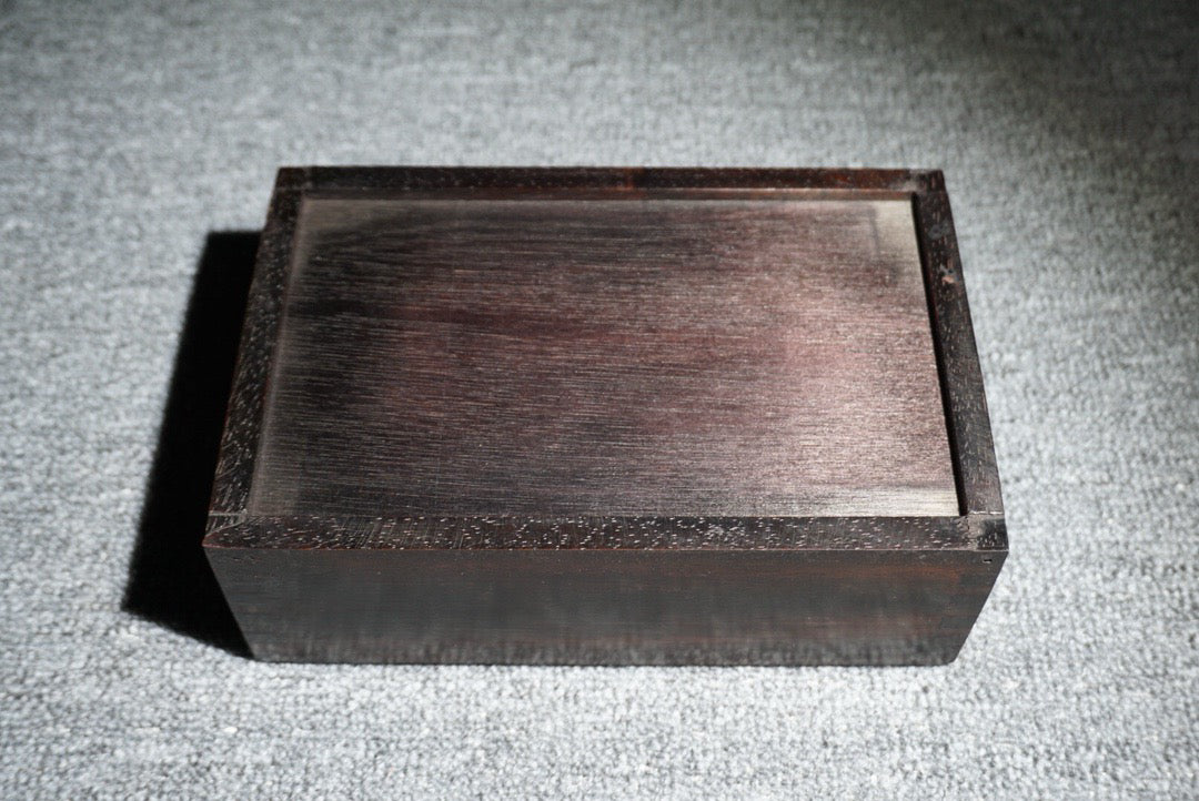 Chinese antique ebony sliding box