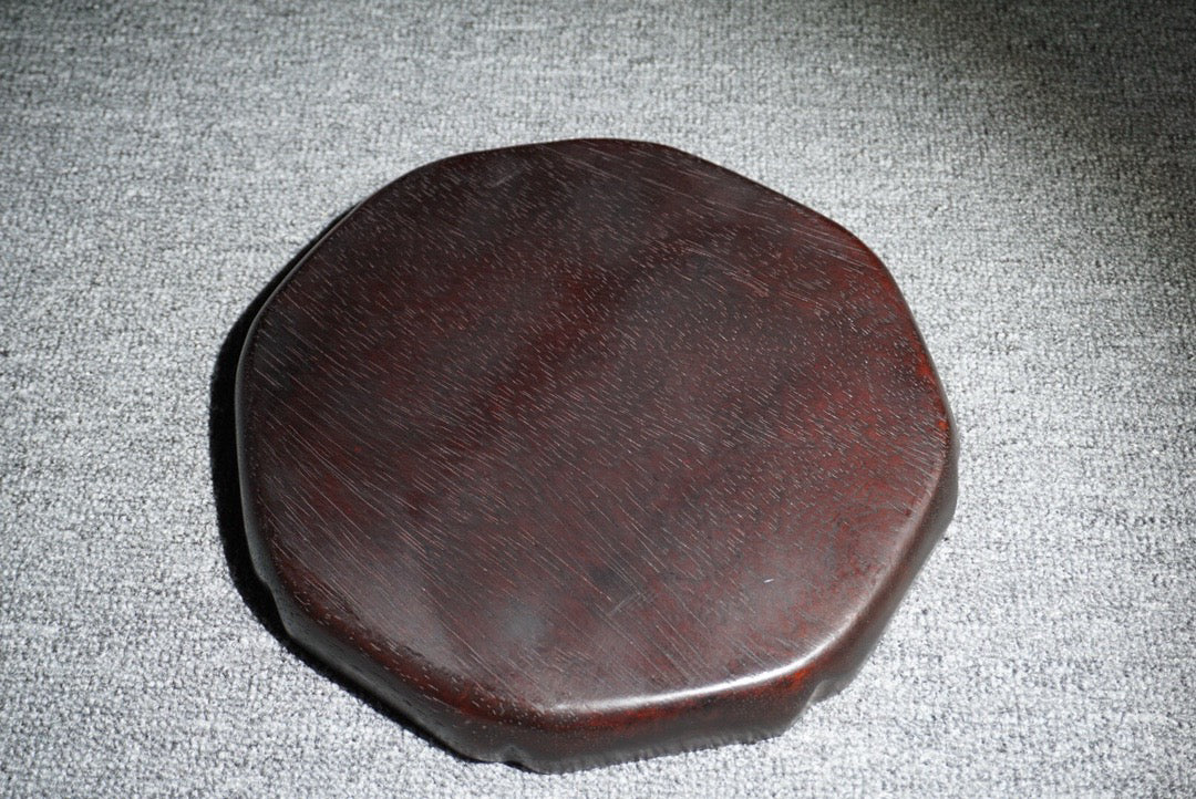 Chinese antique ebony tea plate