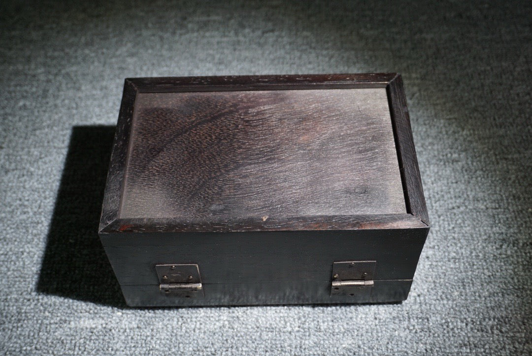 Chinese antique ebony jewelry box