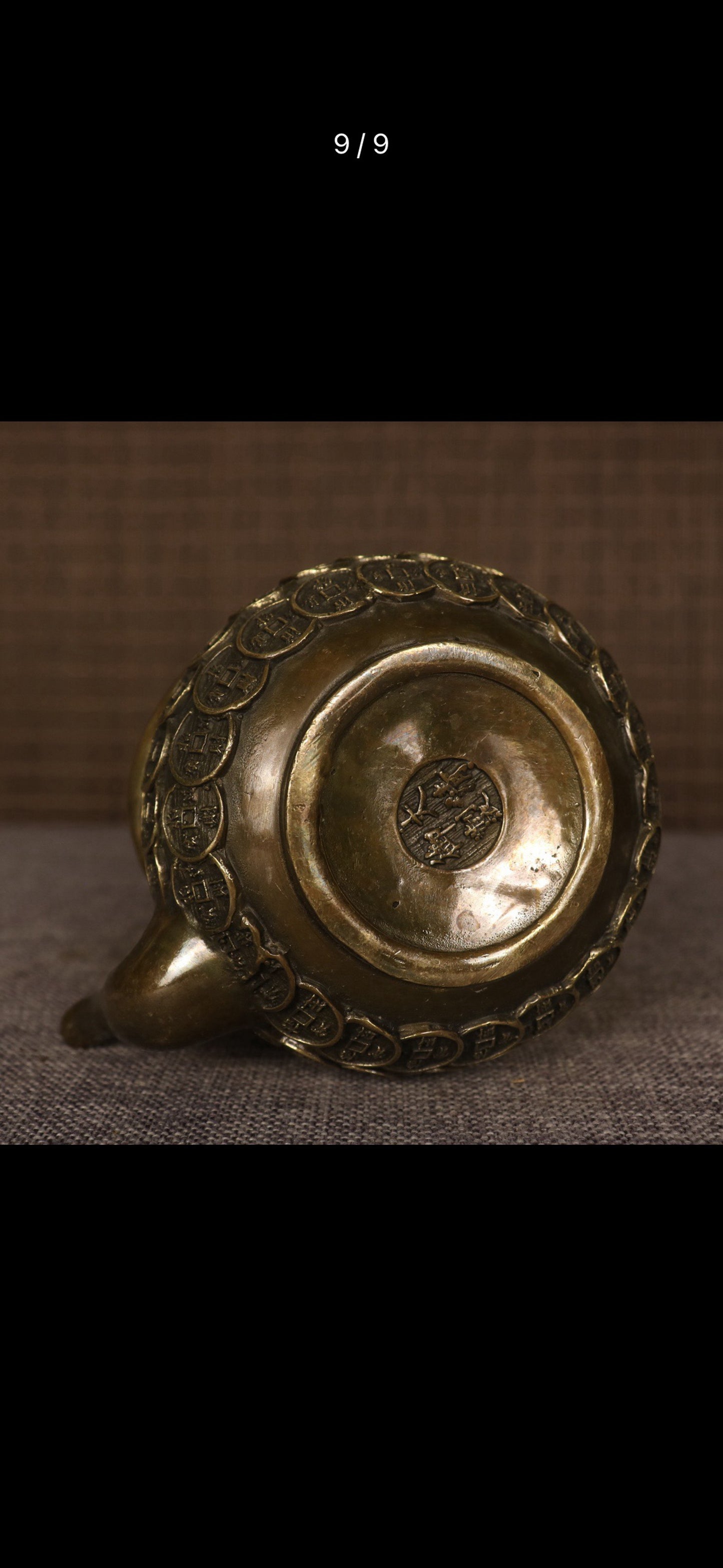 Pure copper antique coin pot