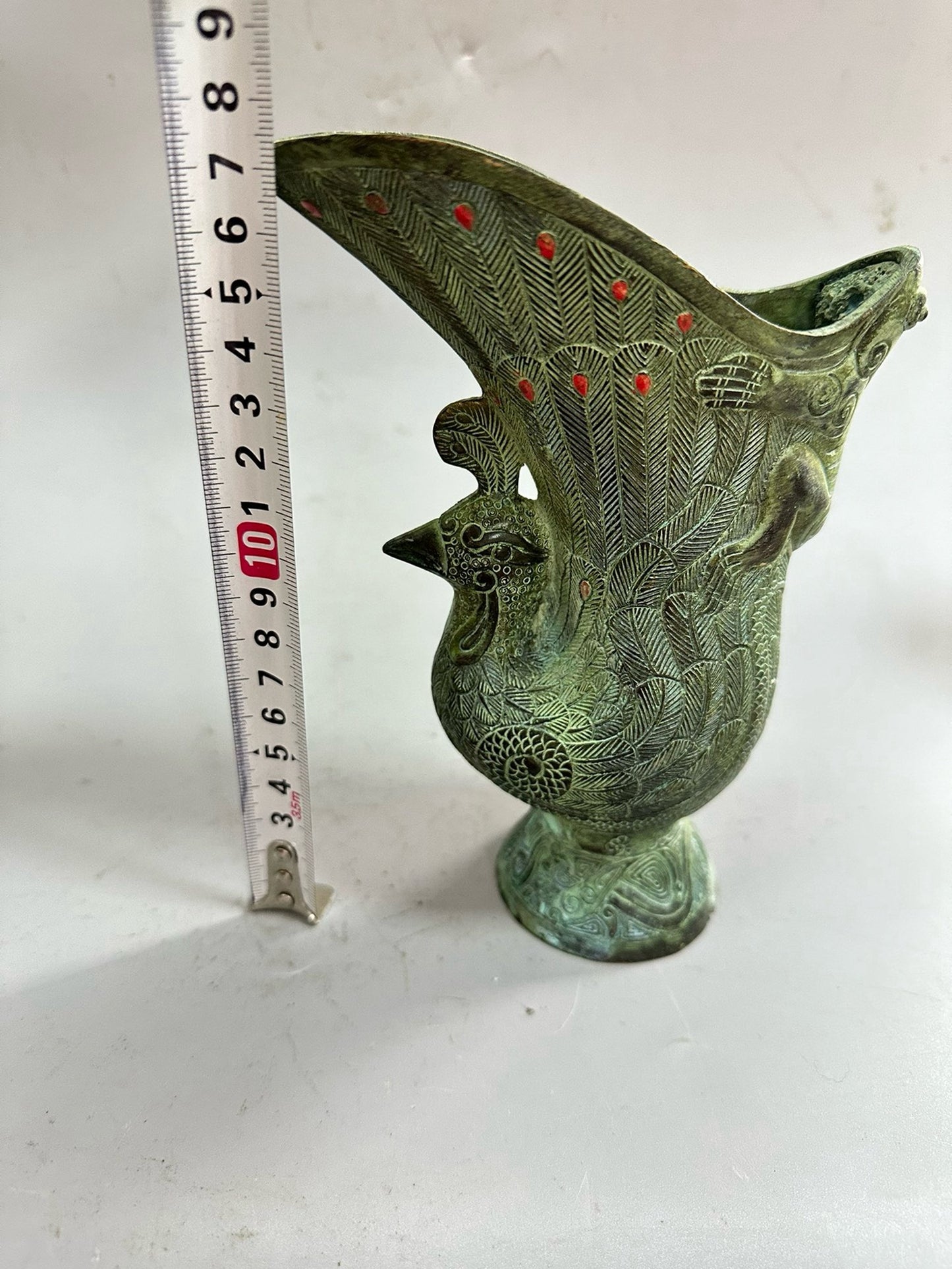 Pure copper antique phoenix statue