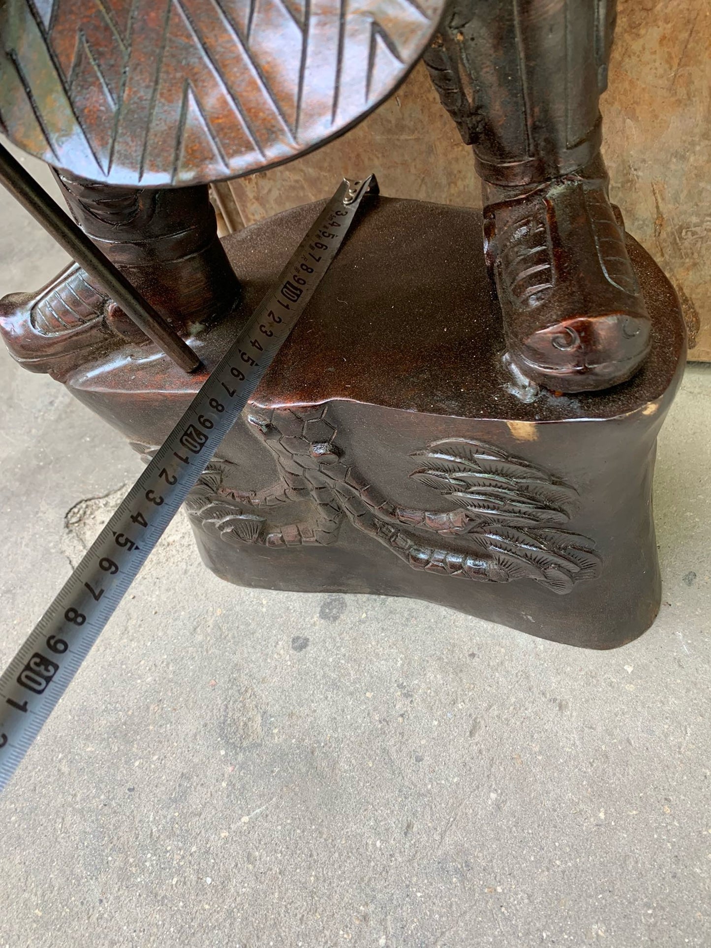 Antique gilded copper Guan Gong