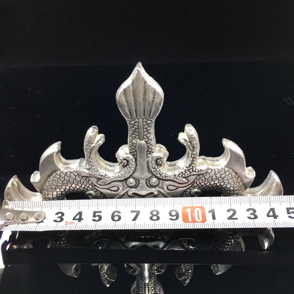 Silver plated beast shaped pen holder