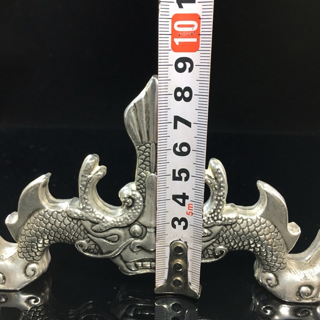 Silver plated beast shaped pen holder