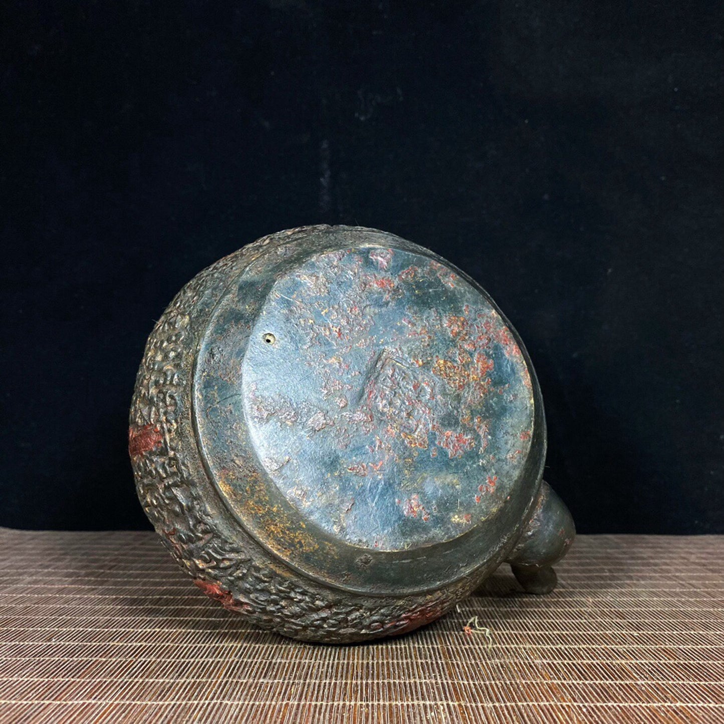 Chinese antique pure copper hundred son birthday pot
