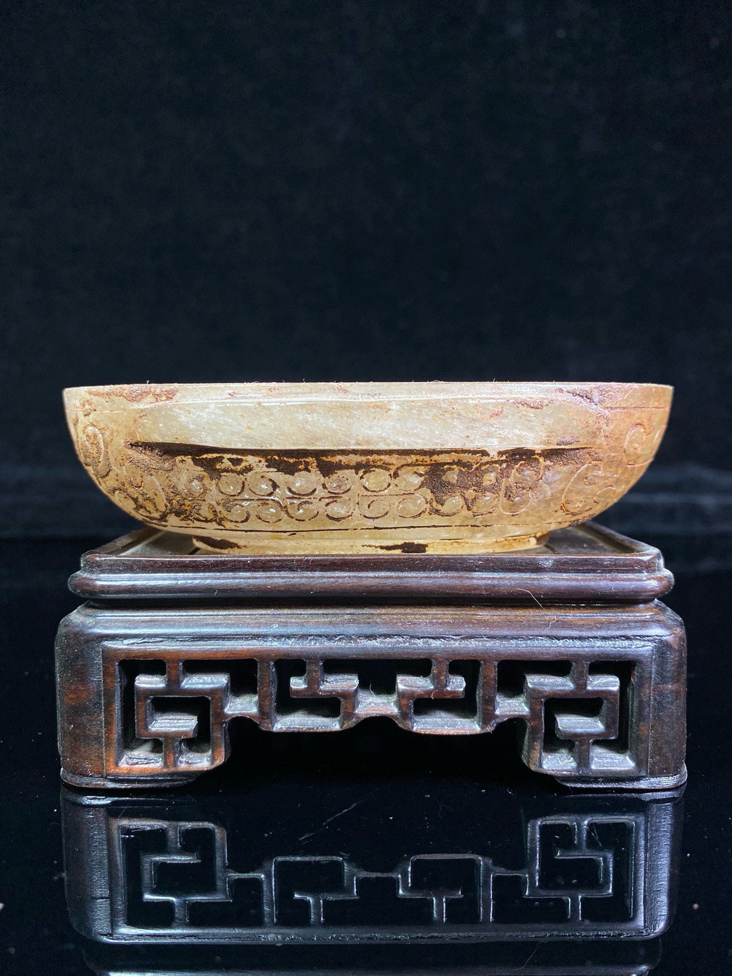 Chinese Antique Crystal Battle Han Style Double Ear Small Cap