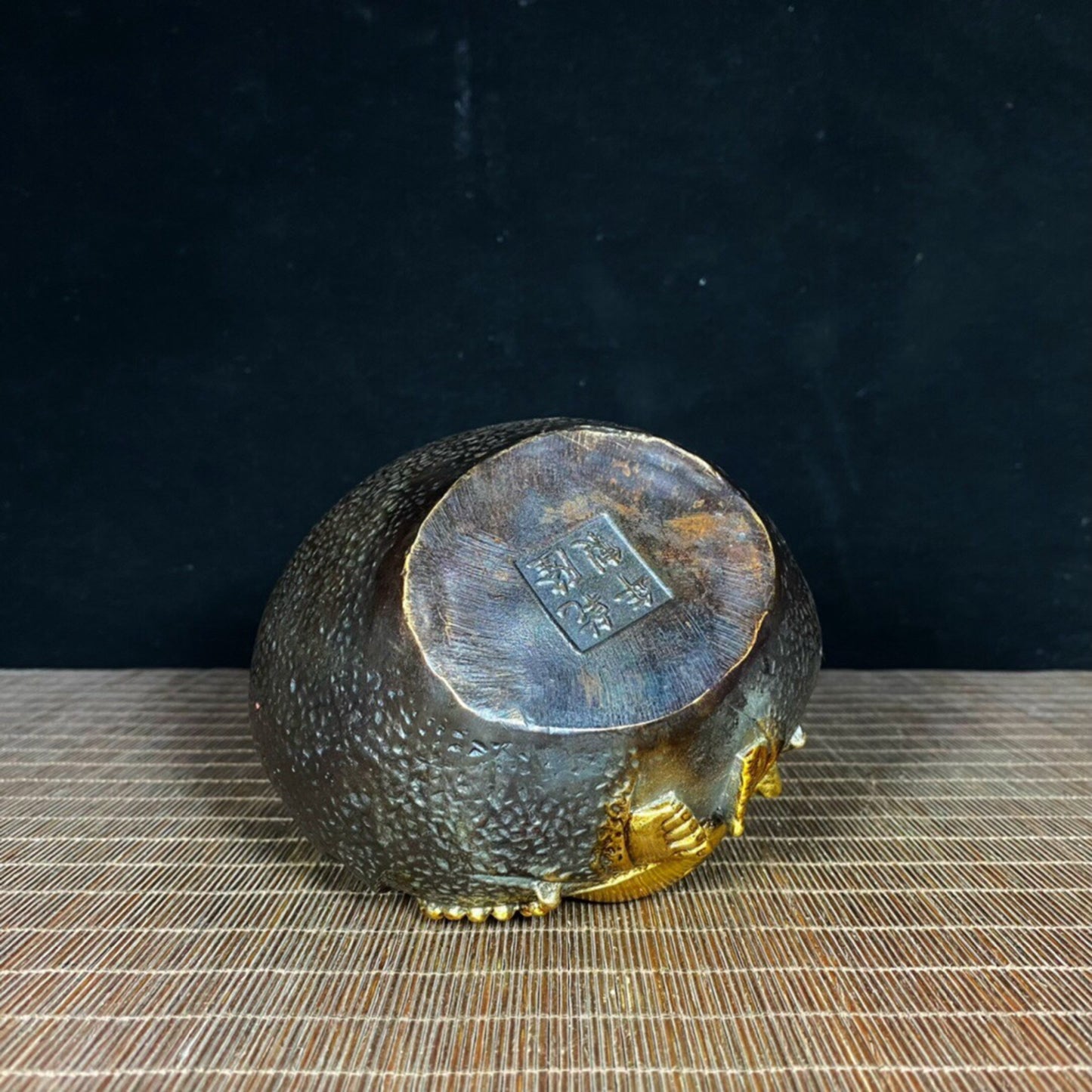 Chinese antique pure copper belly Maitreya Buddha
