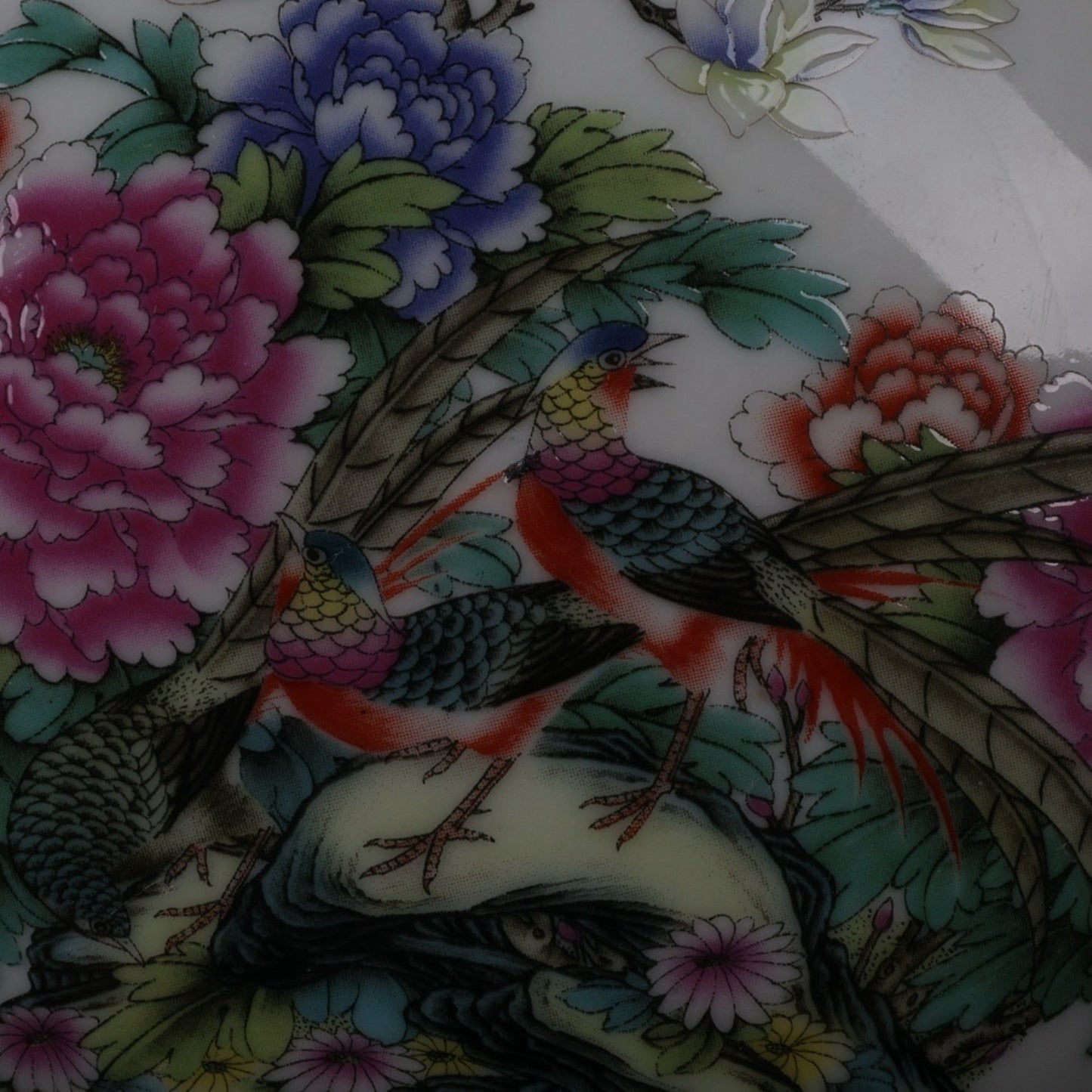 Small printing box with added patterns on the pink brocade
