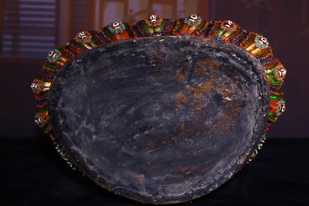 Copper body pure handmade knocking on the heavenly pearl Shakyamuni Buddha