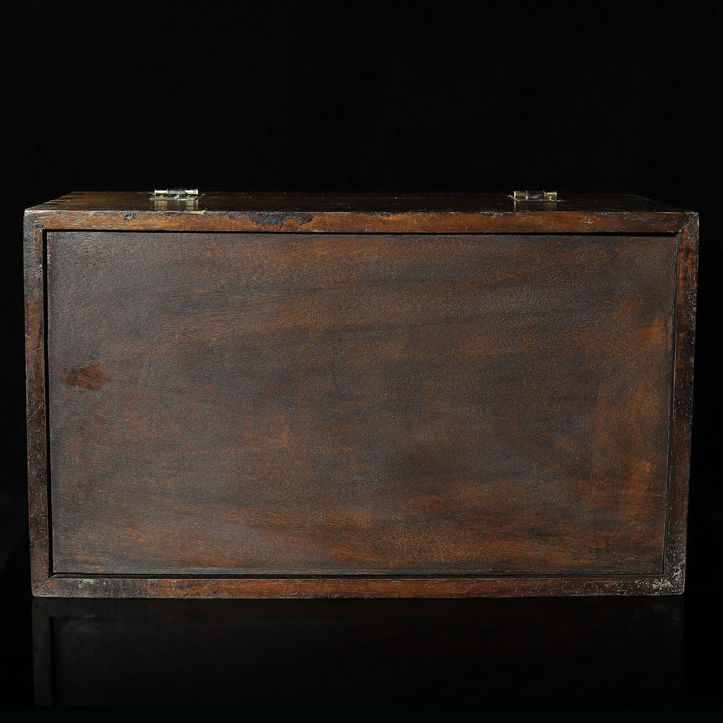 Hua Li Mu hollow carved Bai Fu rectangular box