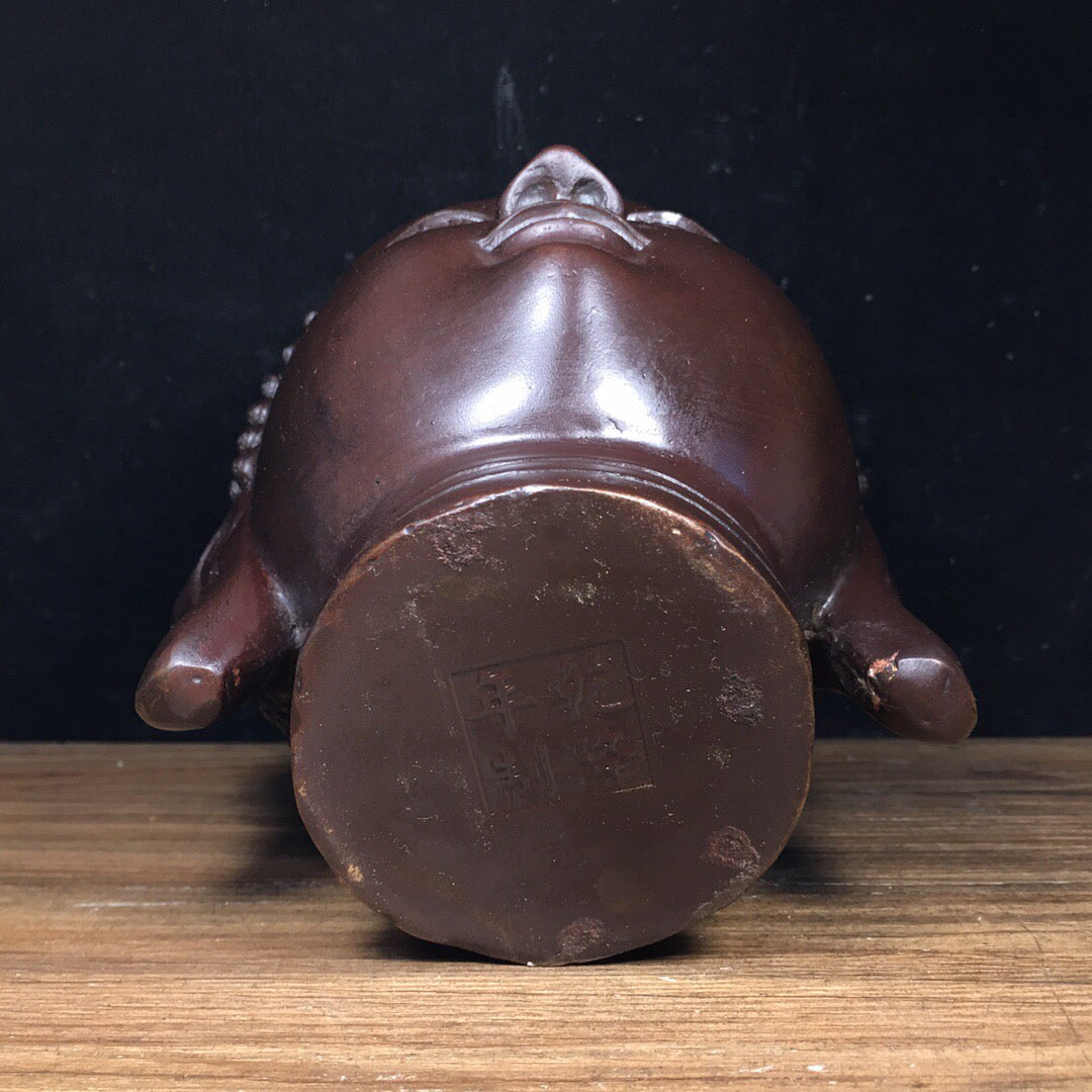Chinese antique pure copper head Buddha ornament