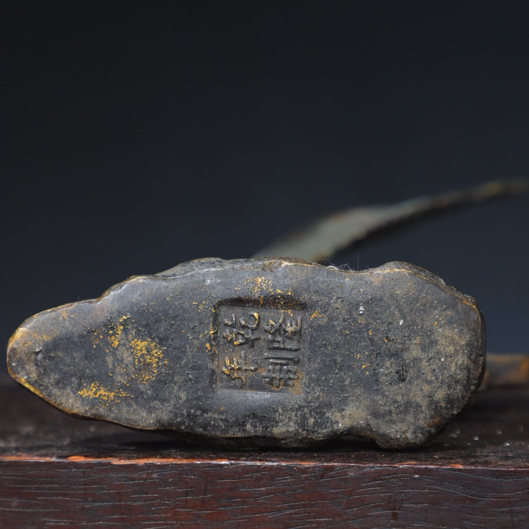 Chinese antique pure copper crane ornaments