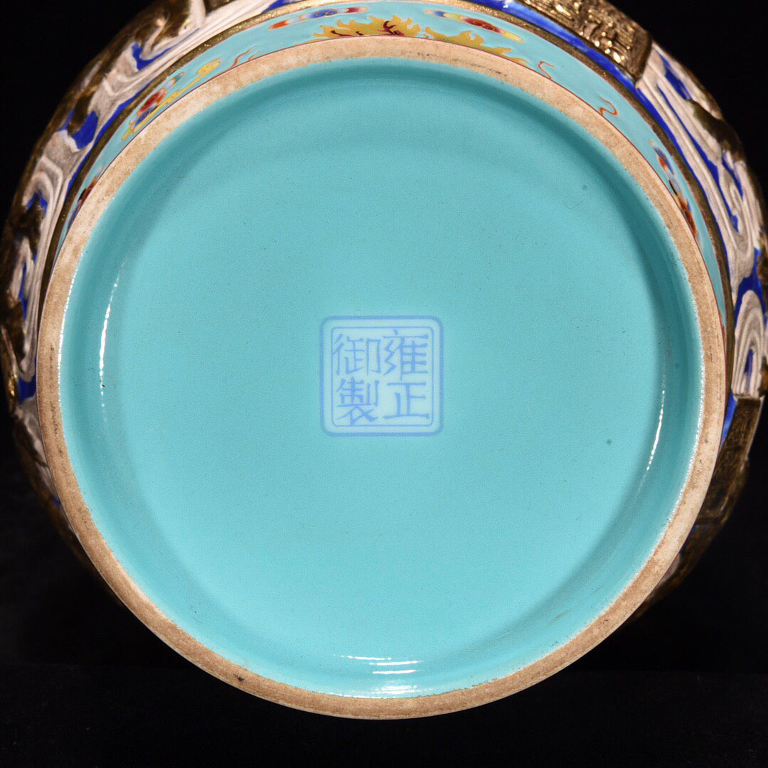Chinese Antique Five Ox Bottle
