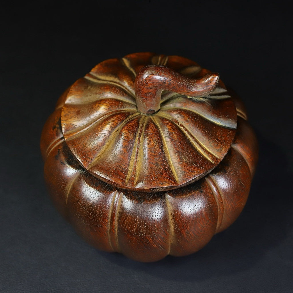 A pair of rosewood Go jars