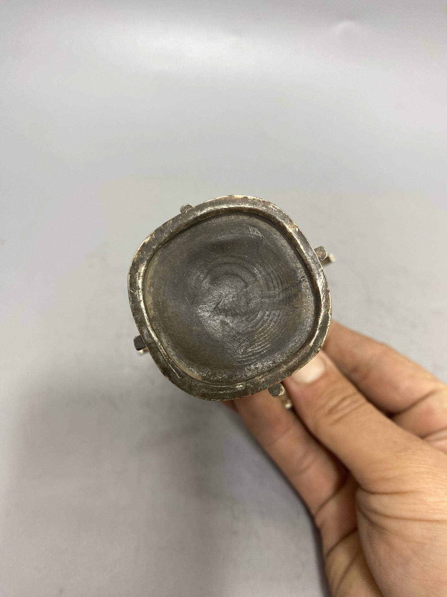 Chinese antique pure copper gilded silver small cup