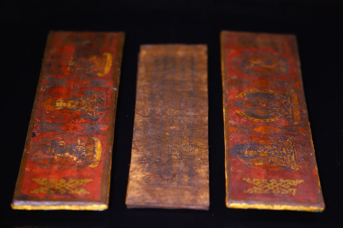 High monk hand drawn old scriptures