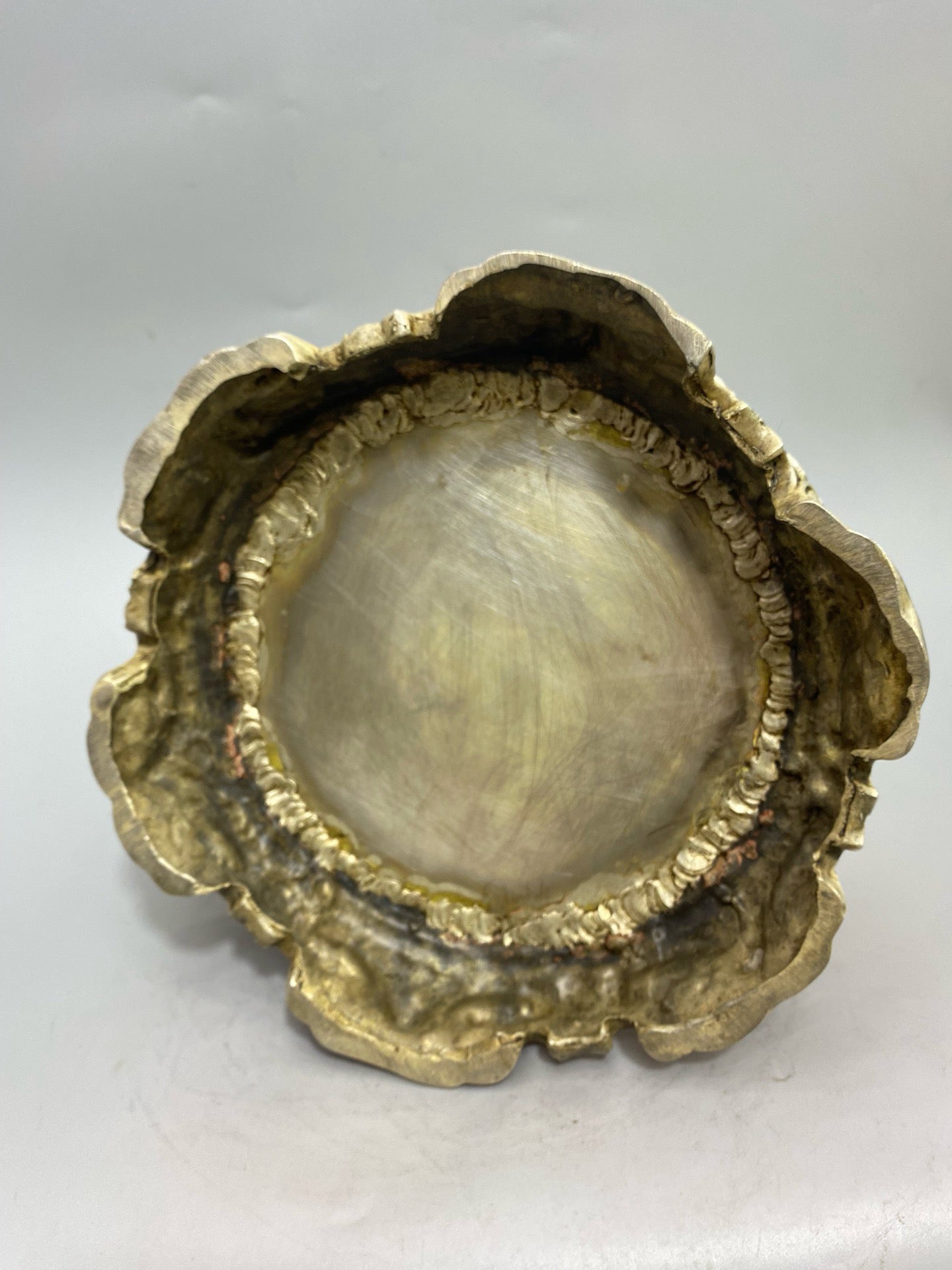 Chinese antique white copper and gold toad ornaments