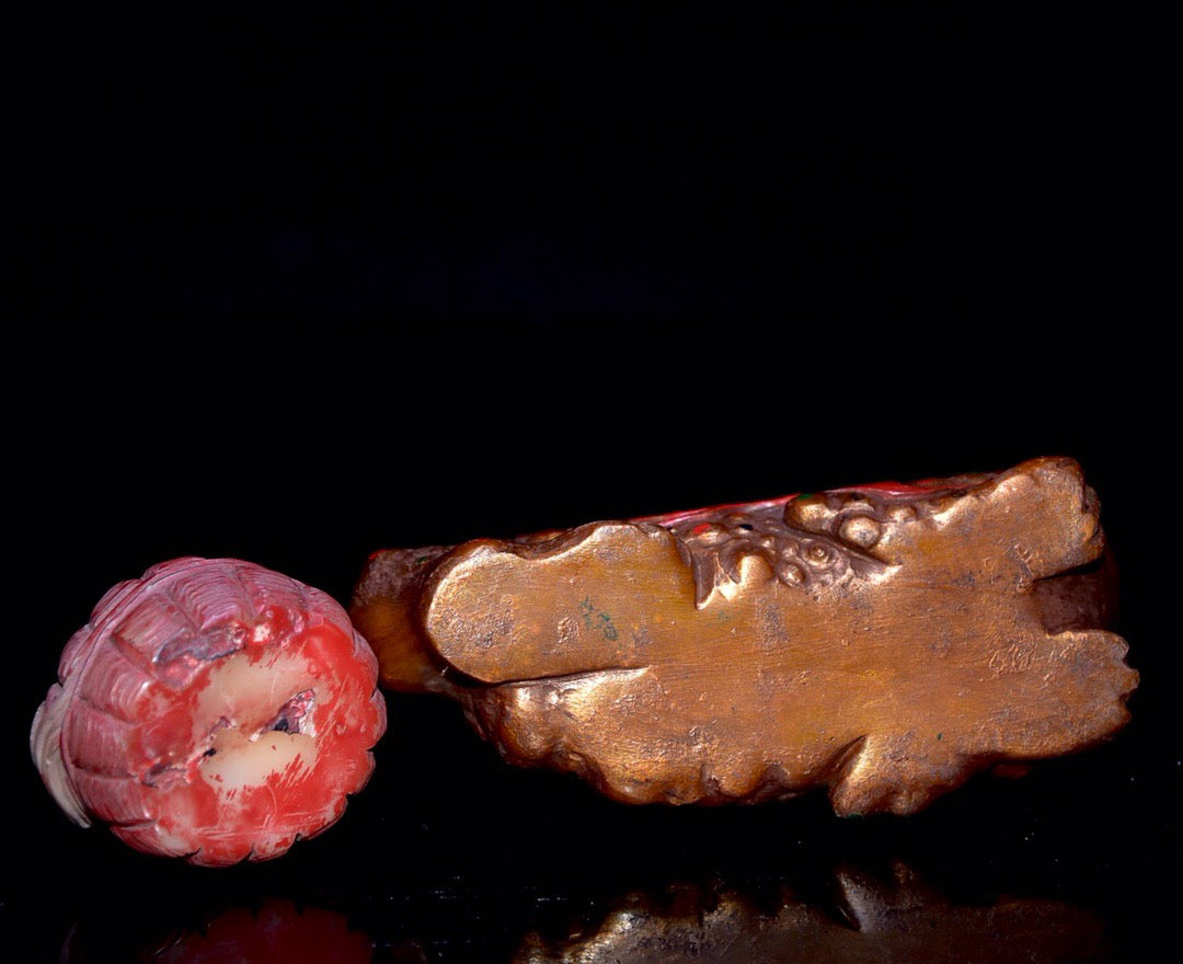 Shoushan Stone "Liu Hai Xi Jin Chan" Ornament