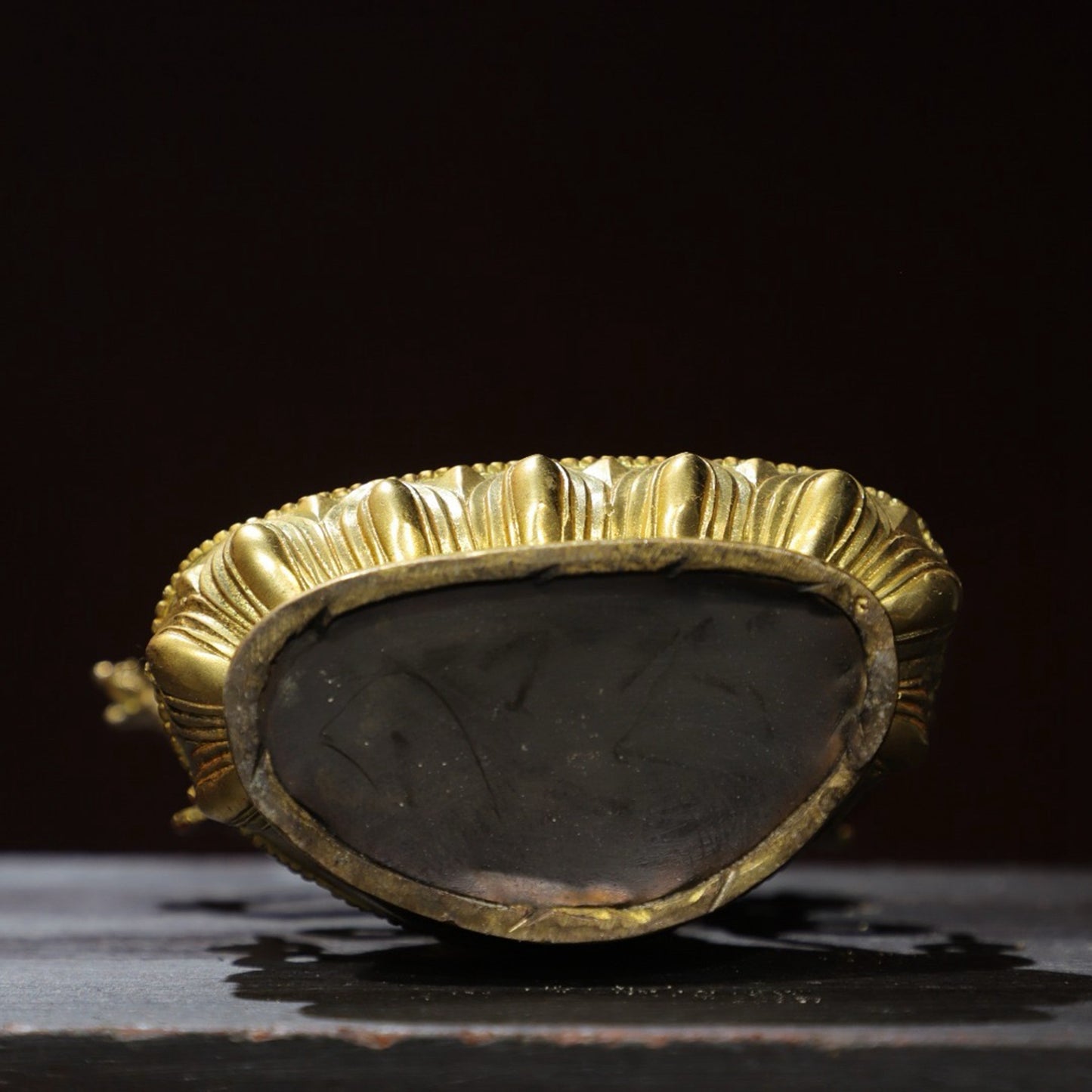 Bronze painted Buddha statue of Manjushri Bodhisattva