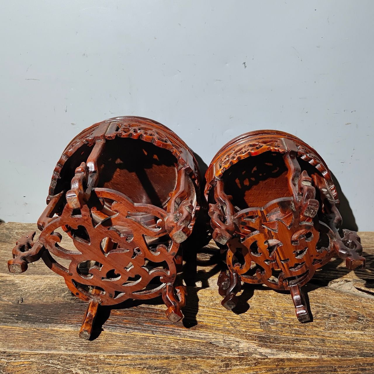 Chinese antique rosewood phoenix flower table