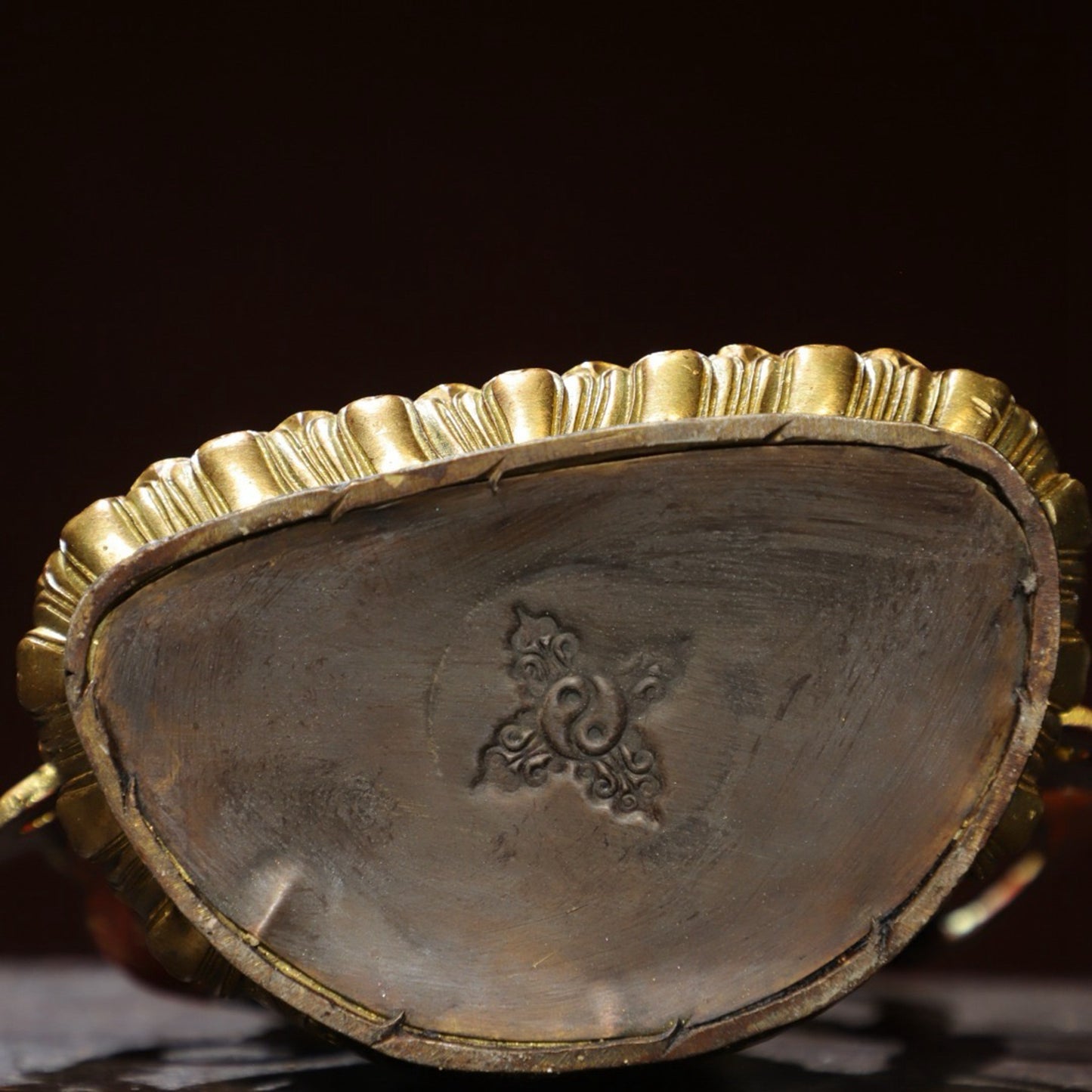 Bronze painted Buddha statue of Sutra Vajra