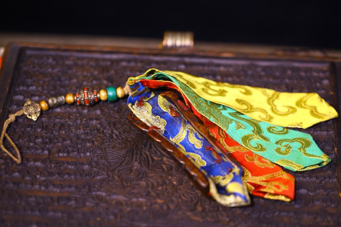 Handmade sewn and carved gabalah fabric pieces