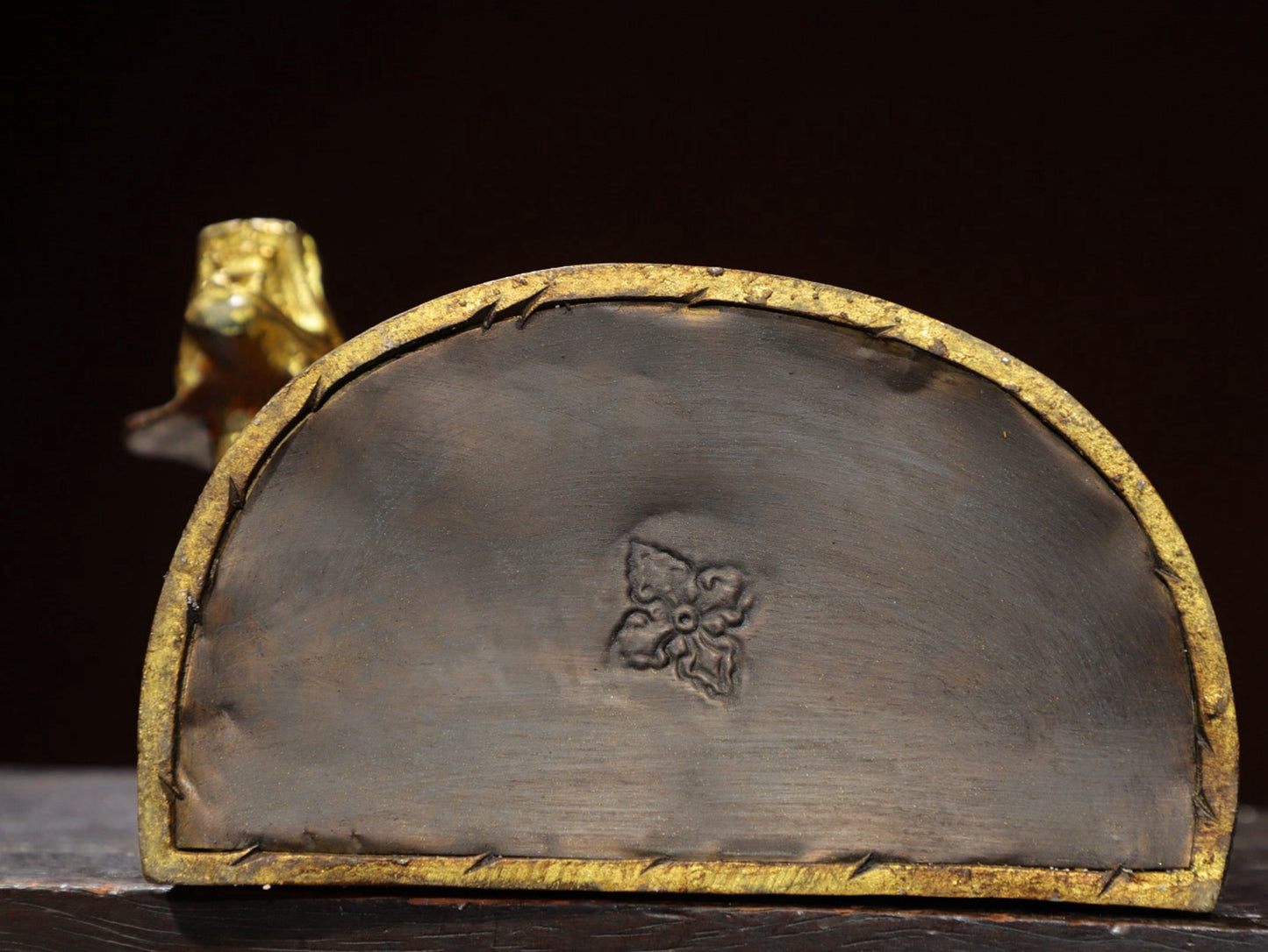 Bronze painted Buddha statue of the White God of Wealth