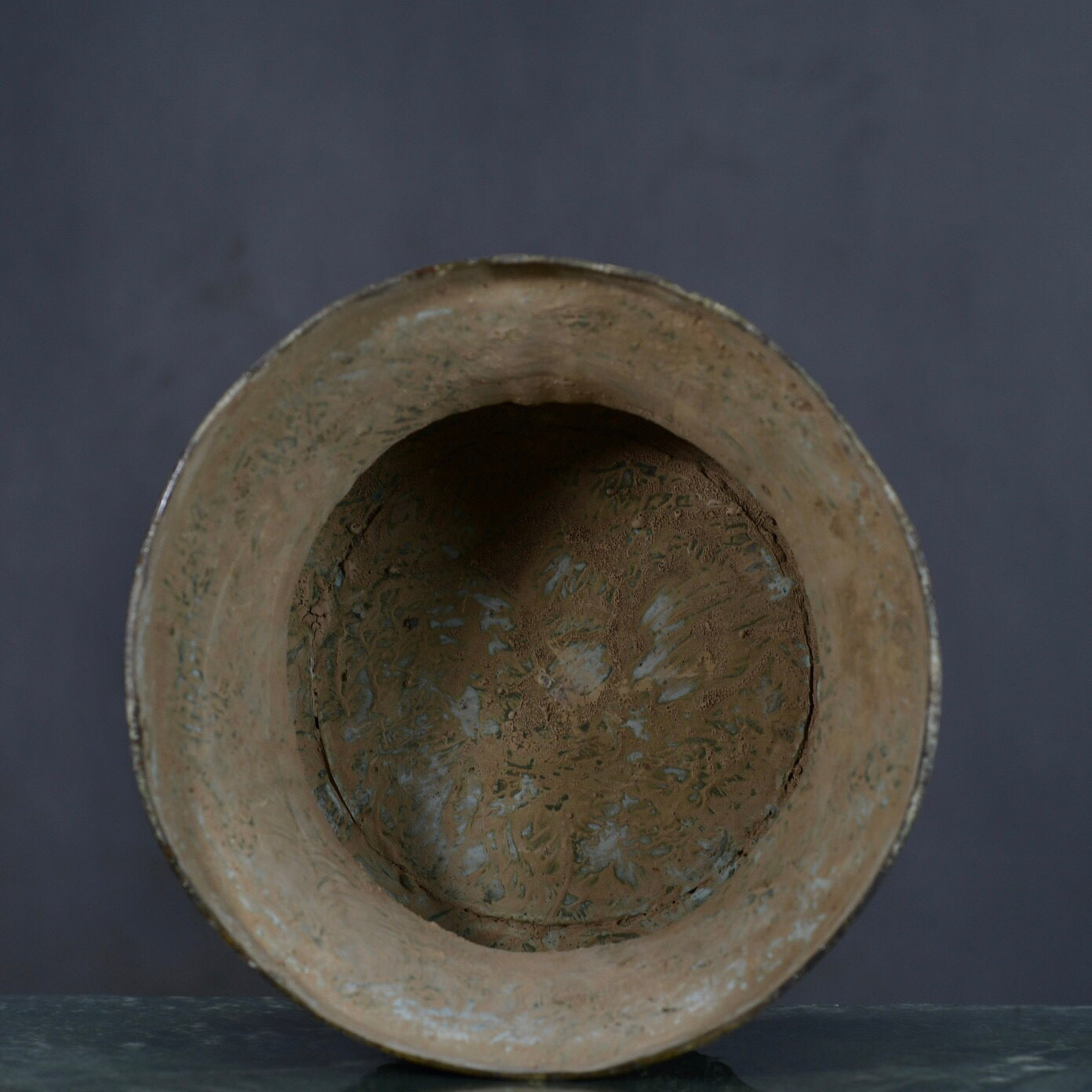 Chinese antique bronze hunting pattern drum