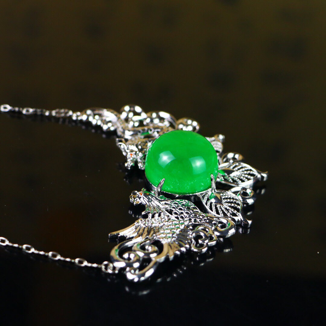 Chinese antique high ice necklace