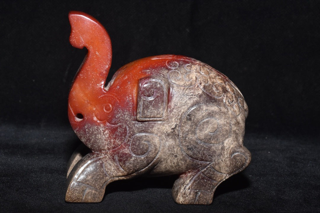 Chinese antique jade elephant