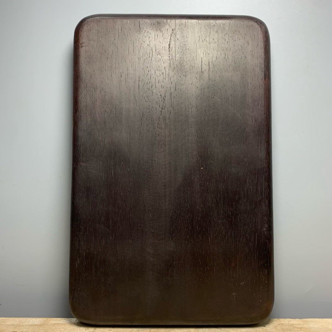 Chinese antique sandalwood inlaid shell plate