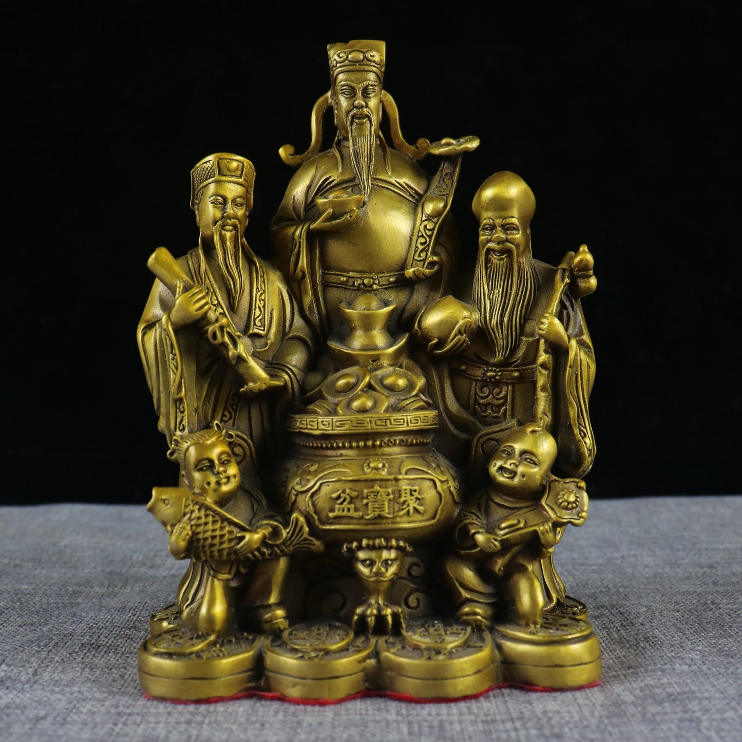 Golden Toad, Fortune, Longevity, Three Stars Treasure Bowl
