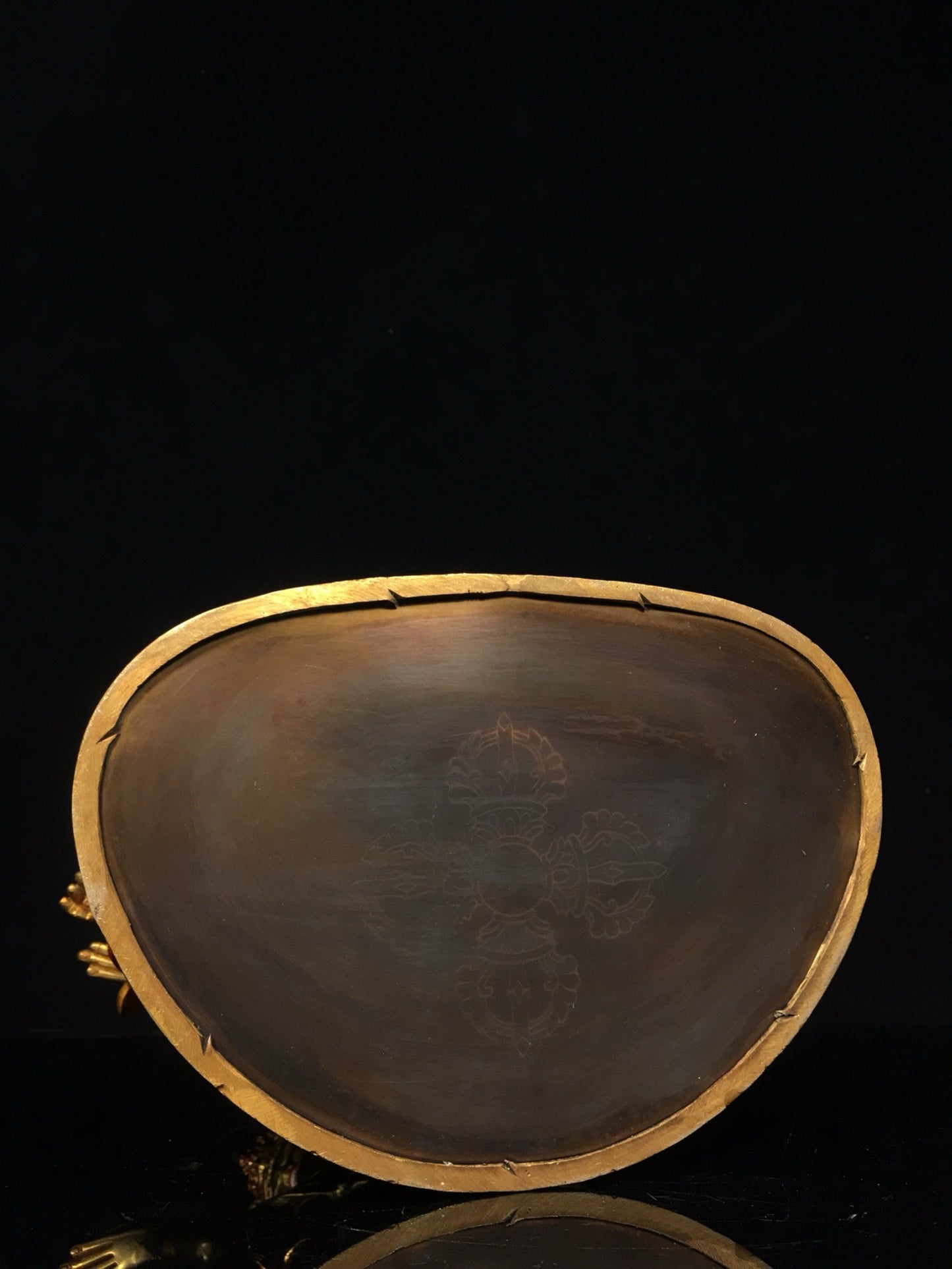 Bronze gilded painted face, revered Buddha Mother Buddha statue