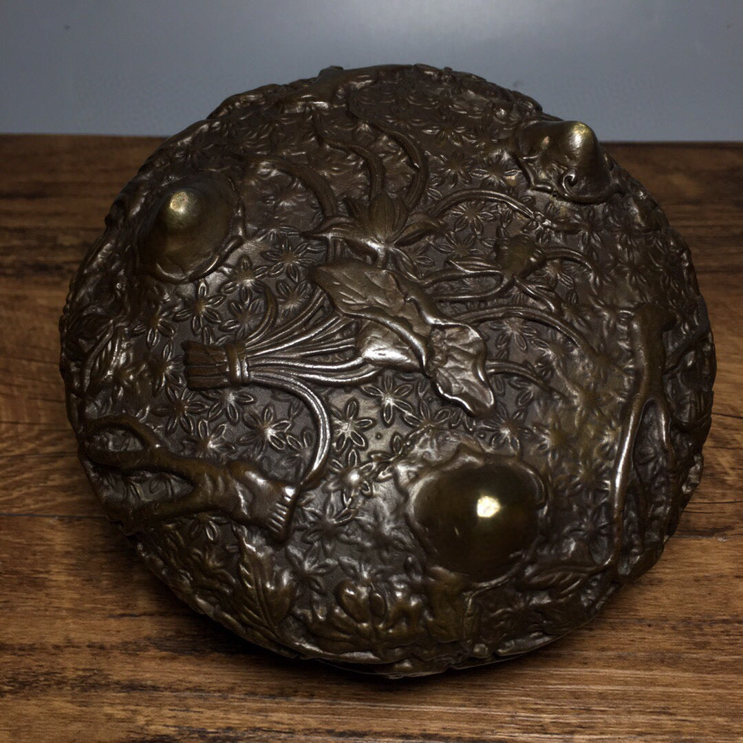 Chinese antique pure copper incense burner