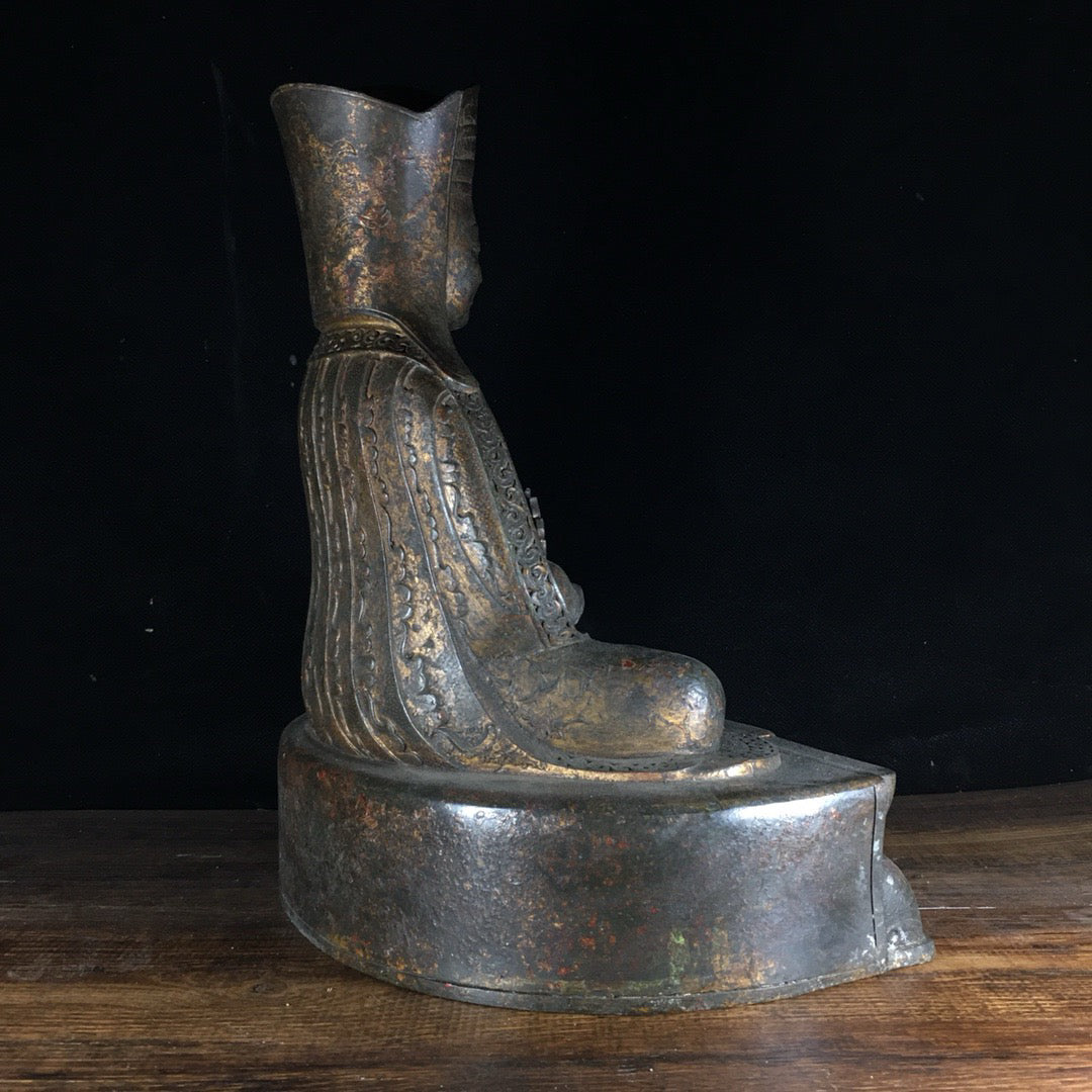 Chinese antique pure copper Zarba Buddha statue ornaments