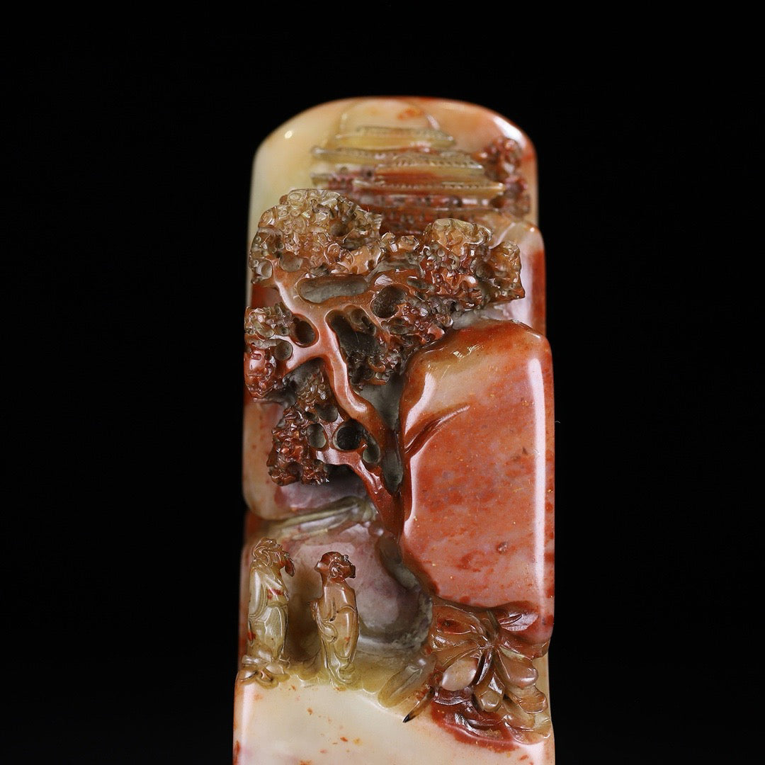 The seal of landscape figures in Shoushan Stone's "Panasonic Discourse on Taoism"