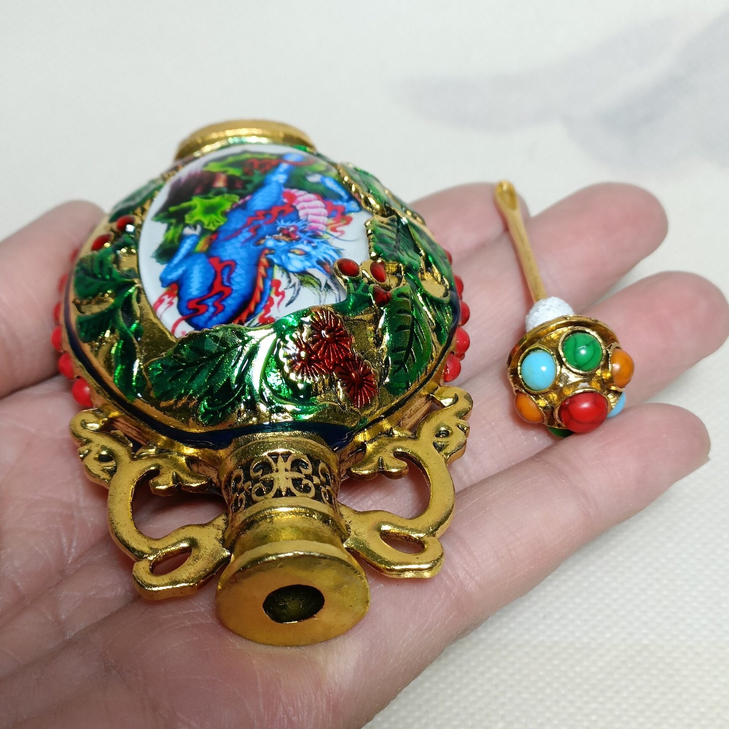 Chinese antique copper snuff bottle