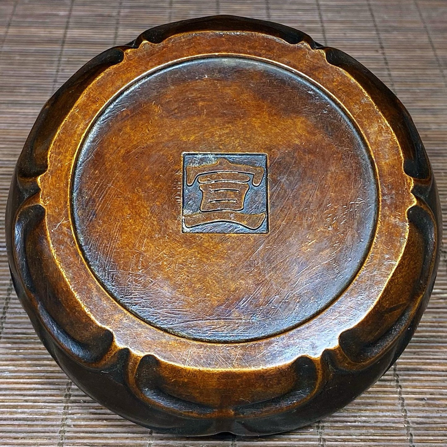 Pure copper lotus incense burner