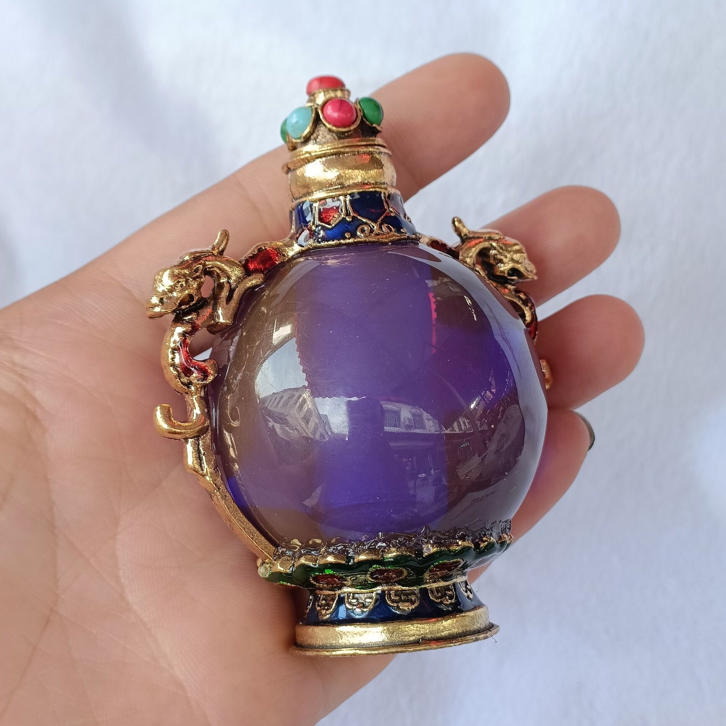 Chinese antique copper snuff bottle