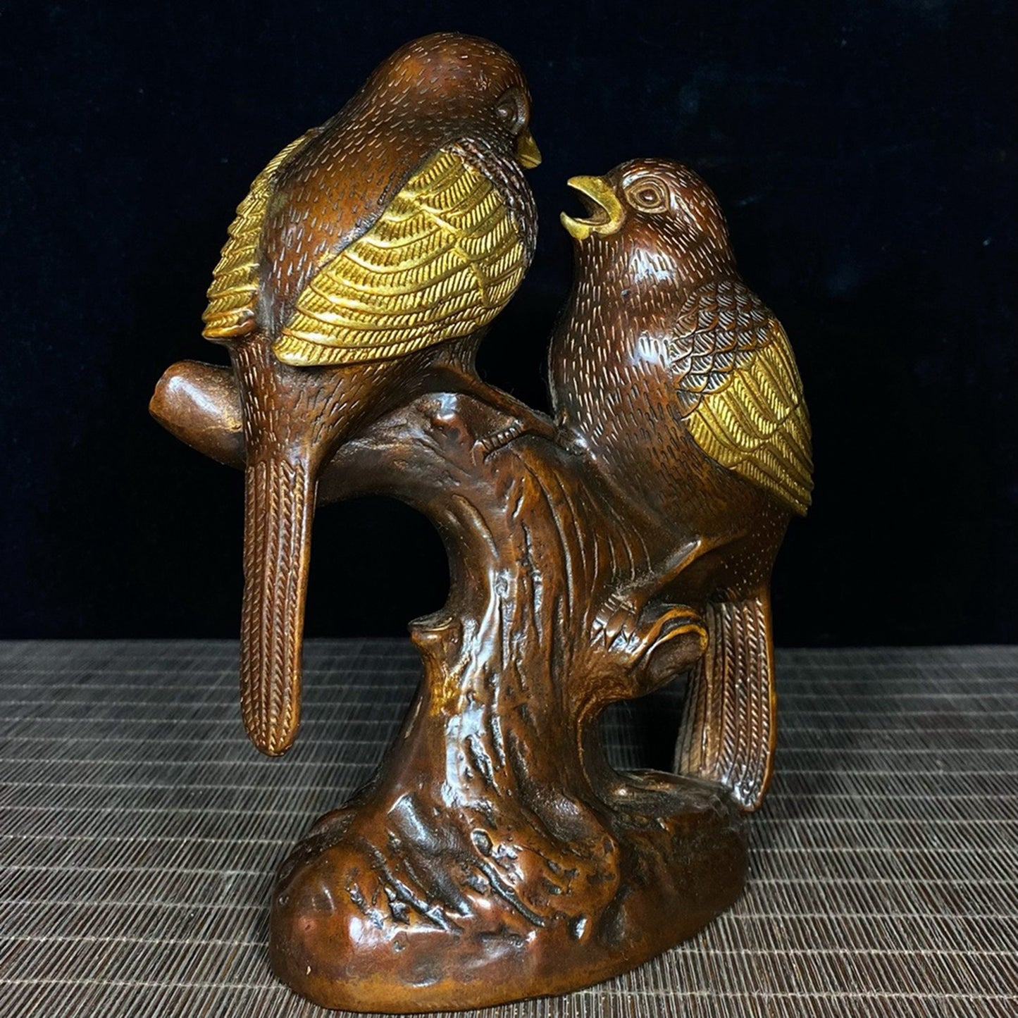 A pair of pure copper with double happiness at the door