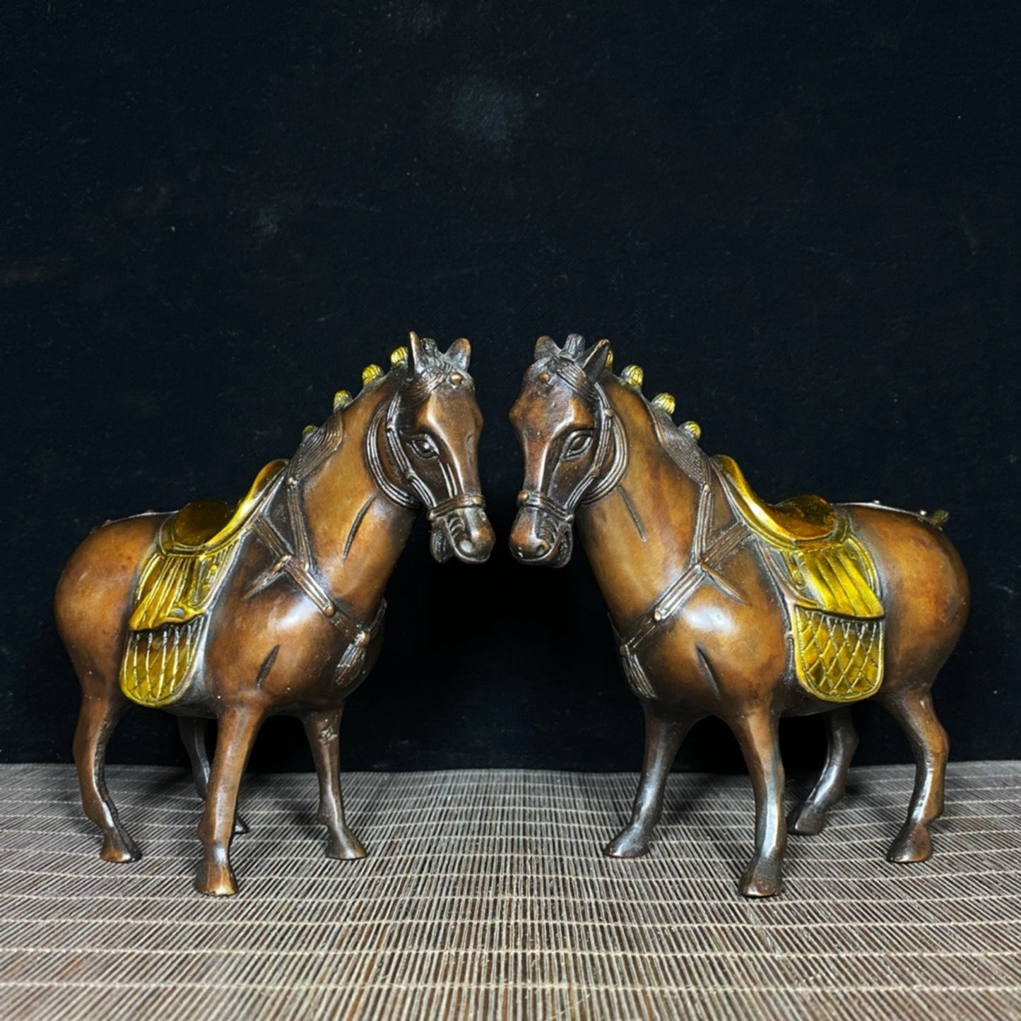A pair of pure copper horses