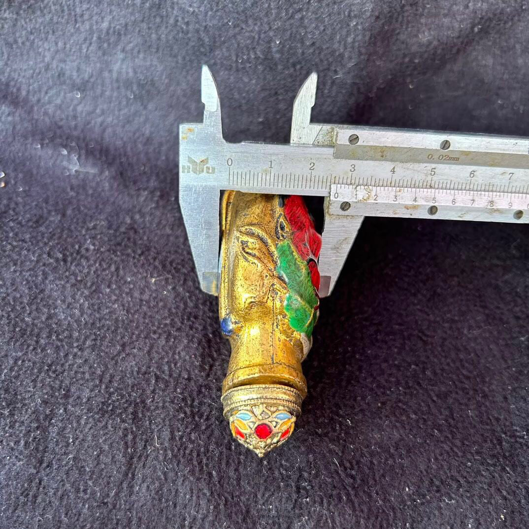 Chinese antique copper snuff bottle