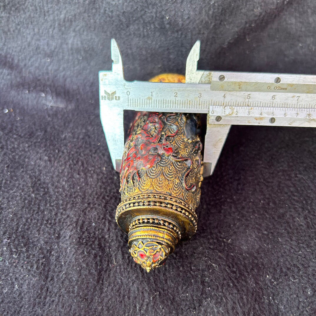 Chinese antique copper snuff bottle