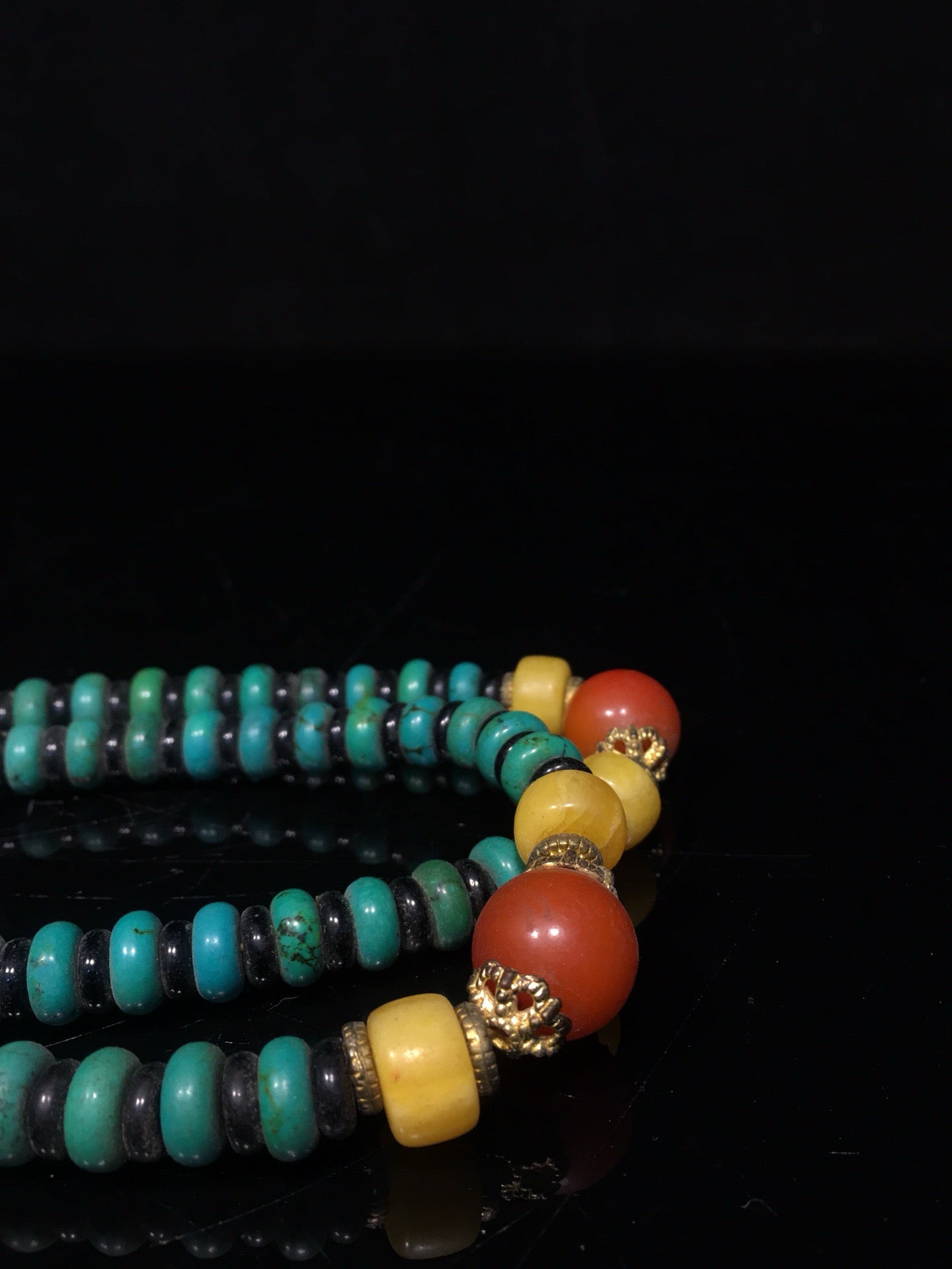 Chinese antique turquoise abacus beads 108 Buddha beads