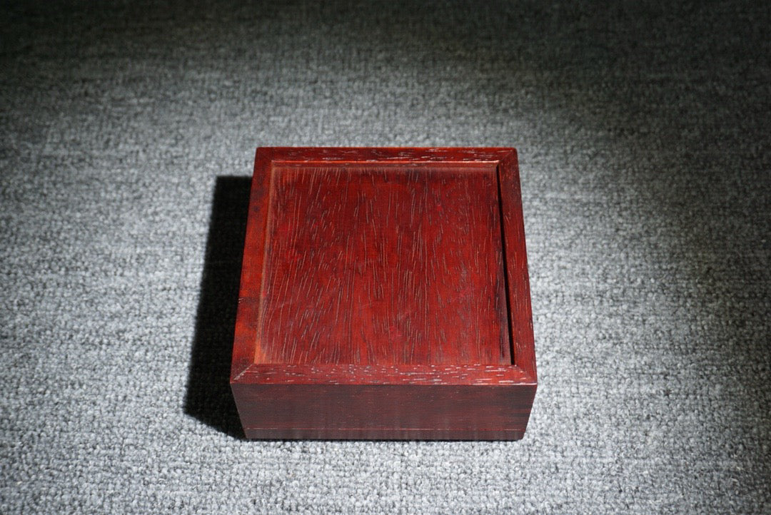 Pear wood square jewelry box