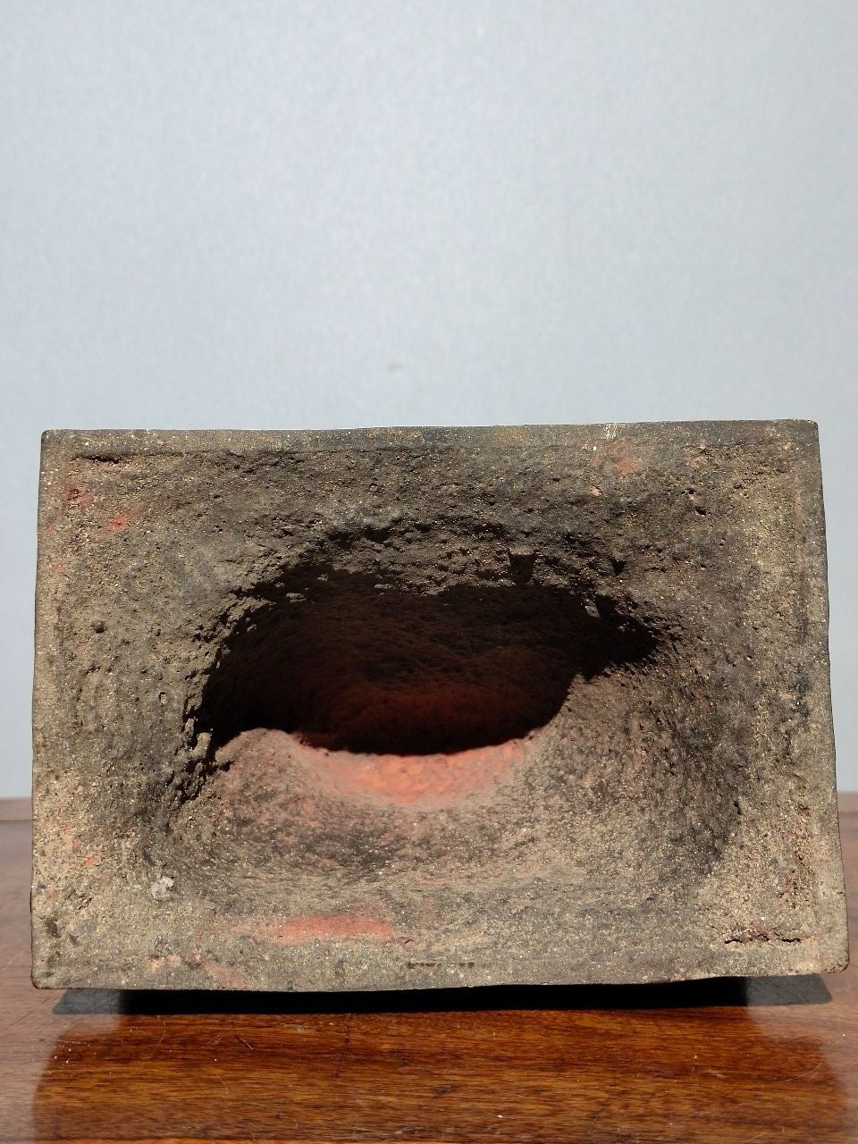 A statue of Mazu, a Buddha statue made of old copper, mud, gold, blooming, and sprinkled with cinnabar