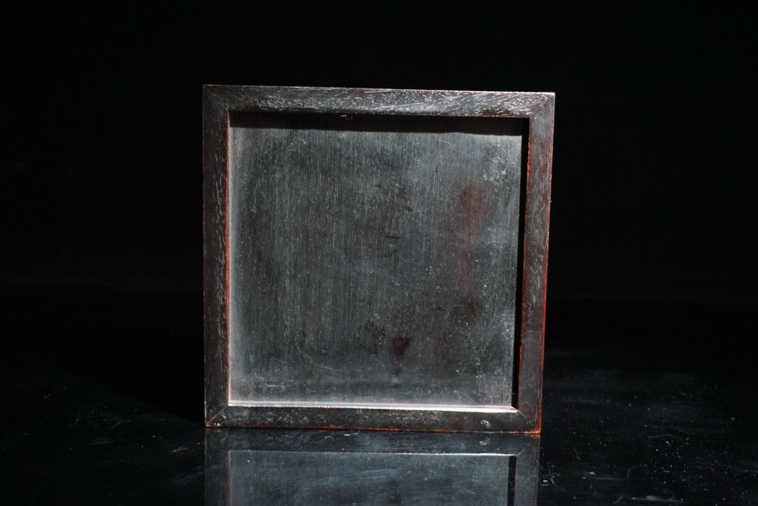 Black sandalwood inlaid boxwood sliding box