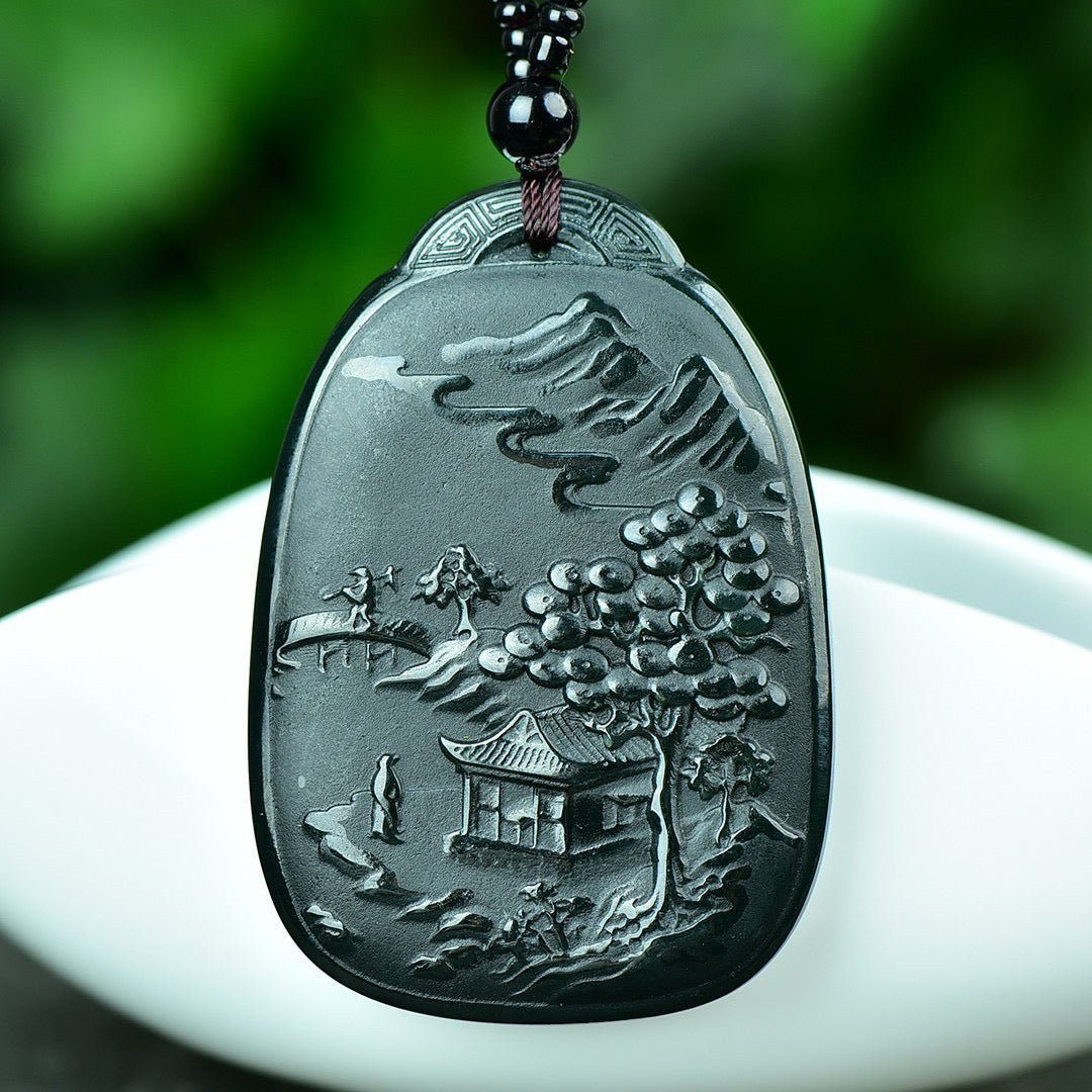 Hotan Jade Blue Jade Dragon