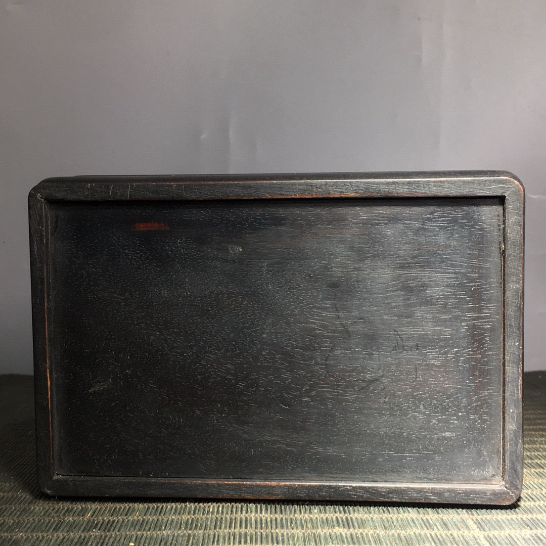 Small leaf rosewood inlaid multi treasure box