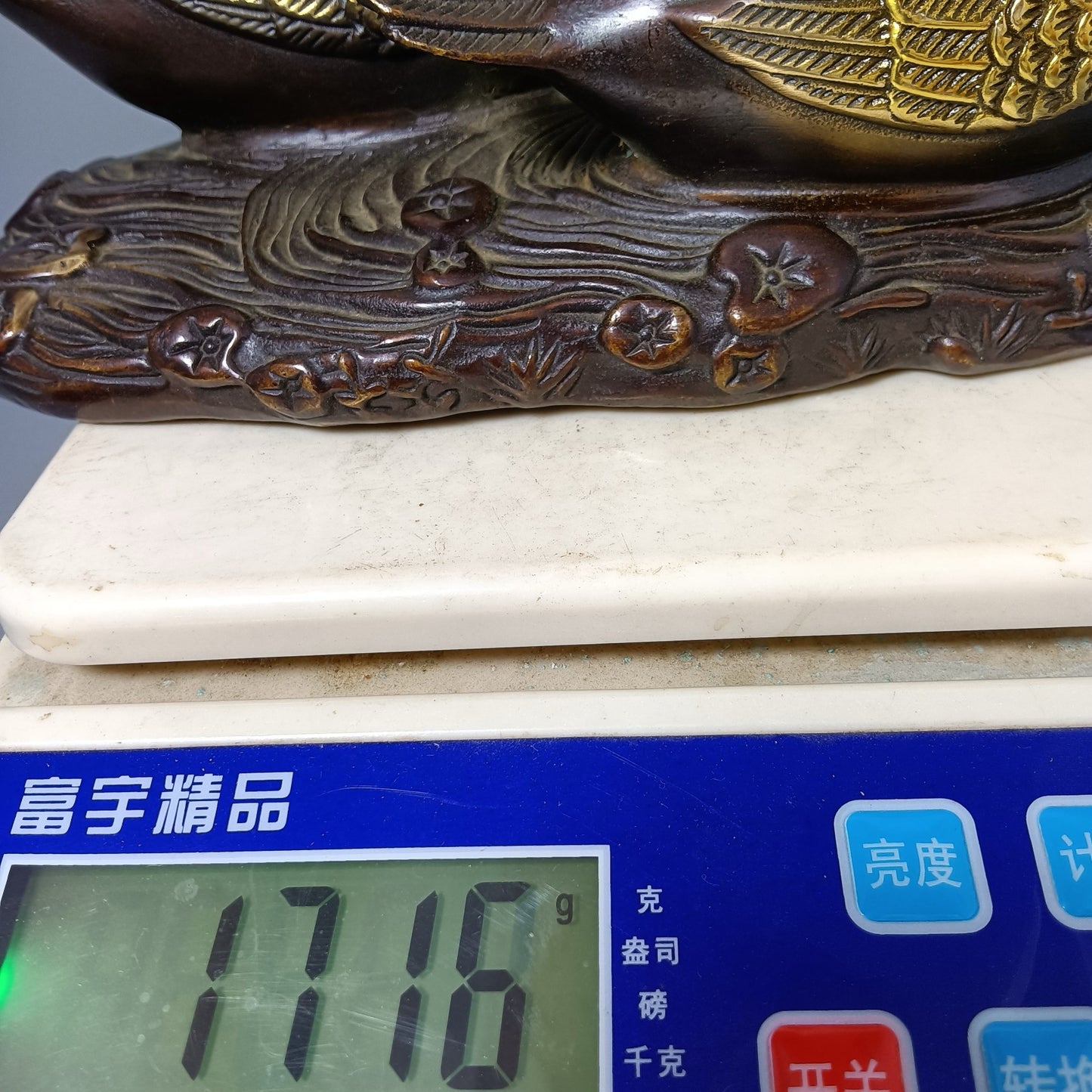Chinese antique pure copper mandarin duck ornaments